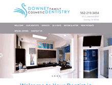 Tablet Screenshot of downeyfamilydentistry.com